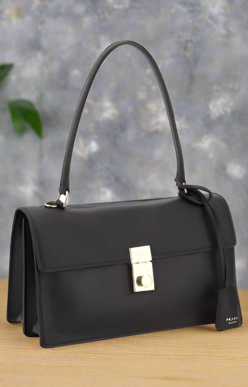 Prada black leather SHOULDER BAG