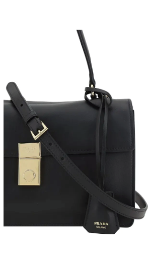 Prada black leather SHOULDER BAG