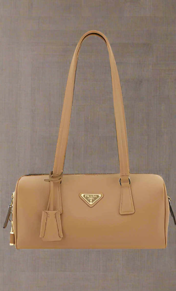 Prada women's brown leather SHOULDER BAG