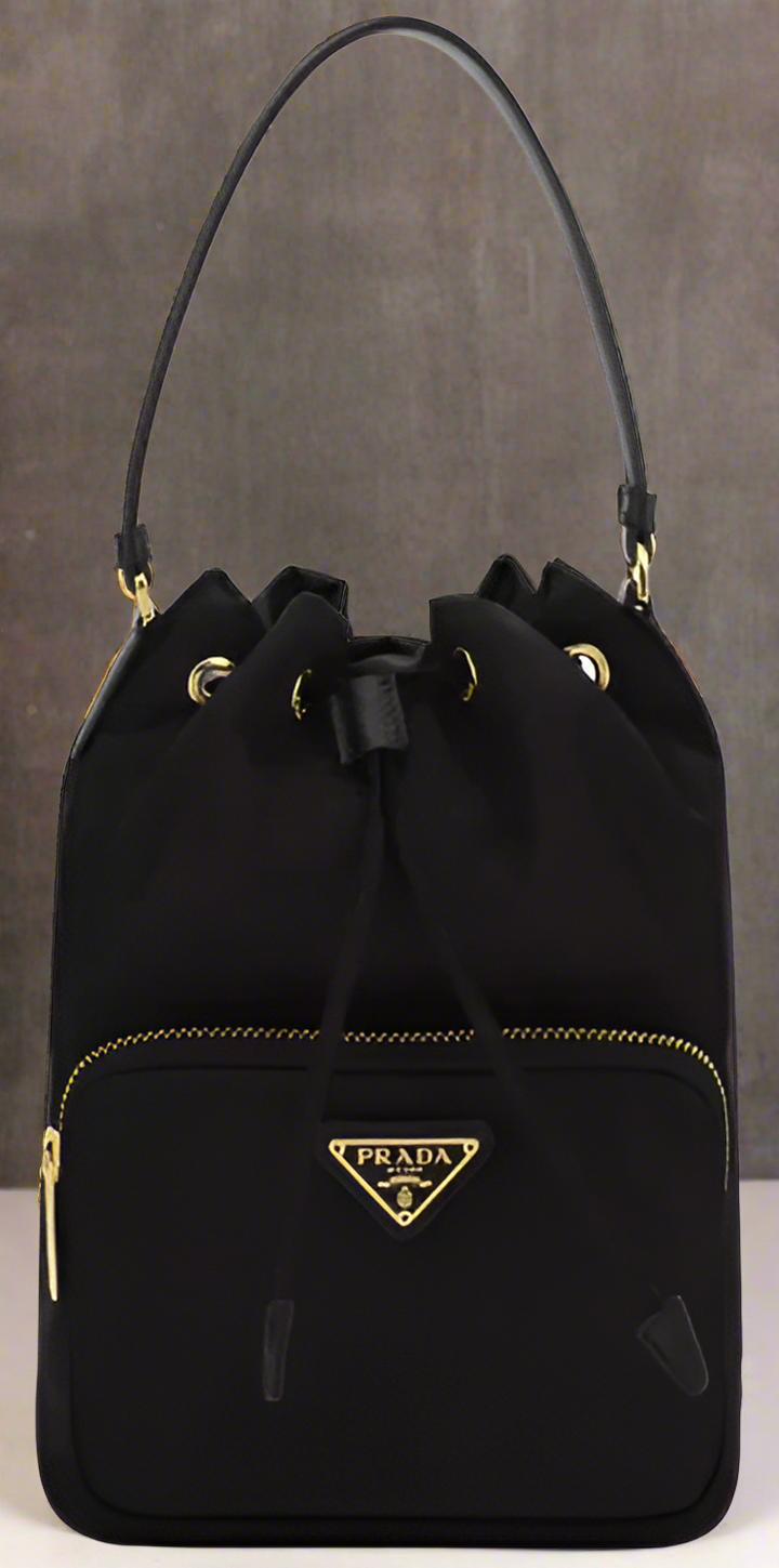 Prada black Nylon BUCKET BAG