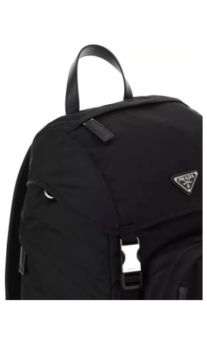 Prada unisex black Nylon BACKPACK