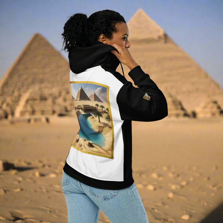 Sudadera unisex con capucha y cremallera Nefertiti de Egipto de STORE 7994