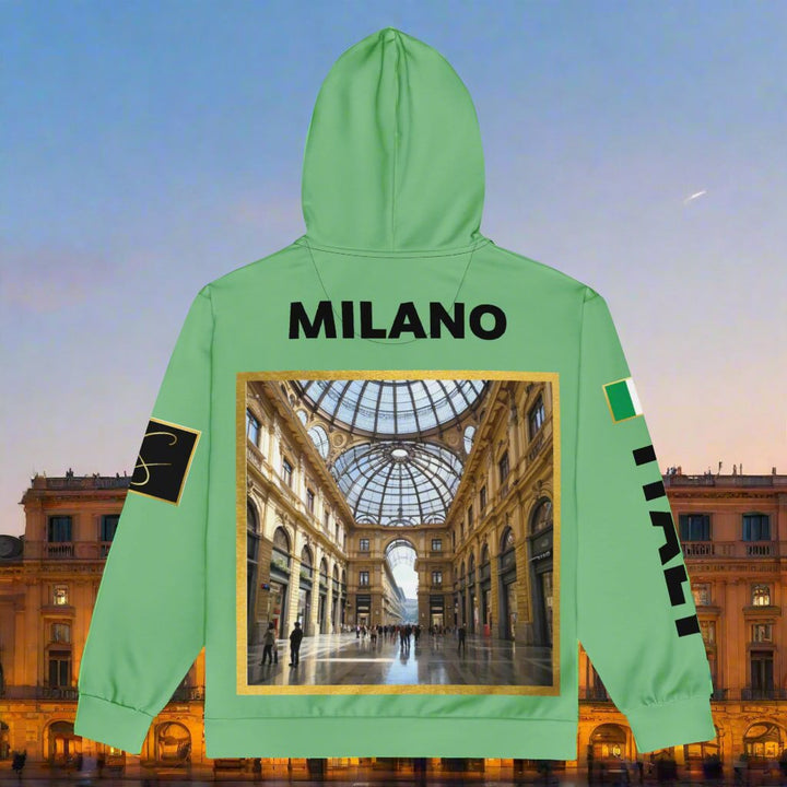 Sweat à capuche zippé unisexe Milan Galleria Vittorio Emanuele II par STORE 7994