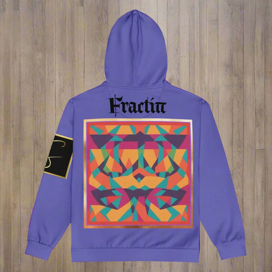 Sudadera unisex con capucha y cremallera "Fractiπ" de STORE 7994