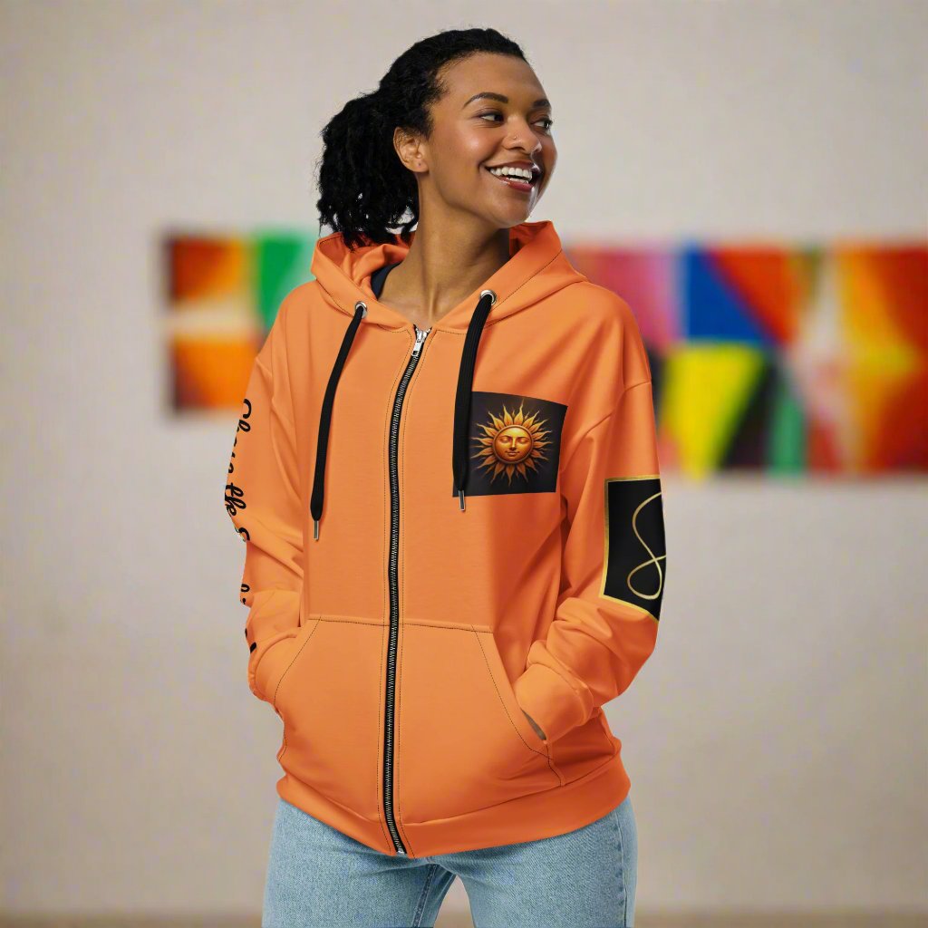 "Chase the Sunshine" Unisex zip hoodie by STORE 7994