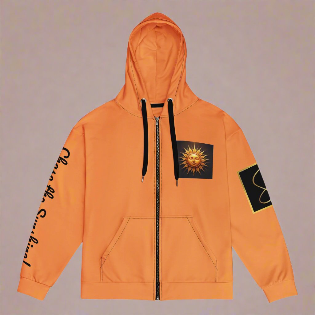 "Chase the Sunshine" Unisex zip hoodie by STORE 7994