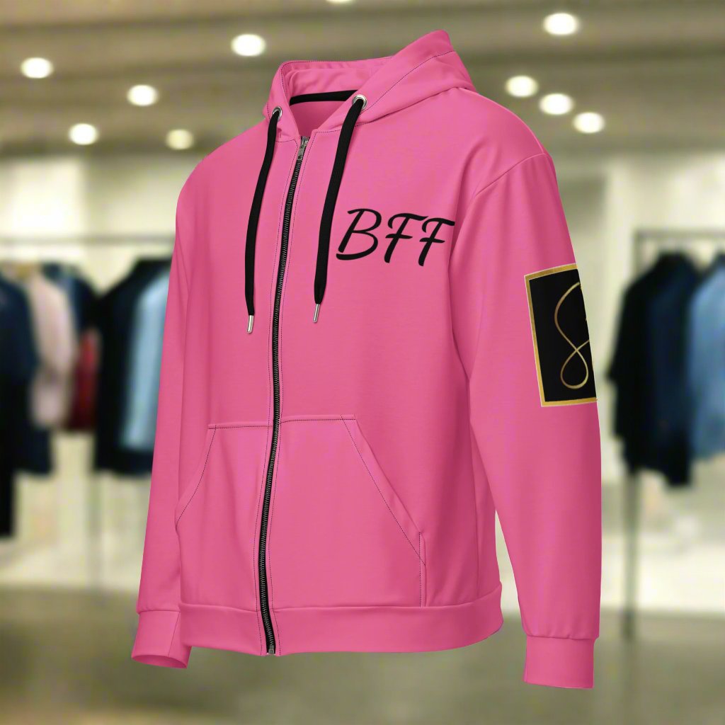 "Regal BFF Vibes" Unisex zip hoodie by STORE 7994