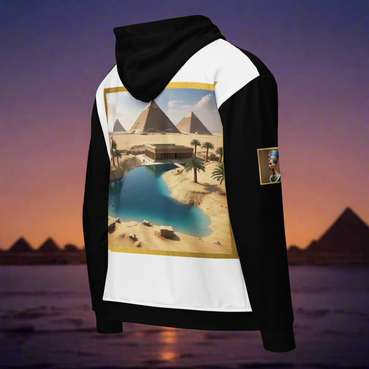 Sudadera unisex con capucha y cremallera Nefertiti de Egipto de STORE 7994