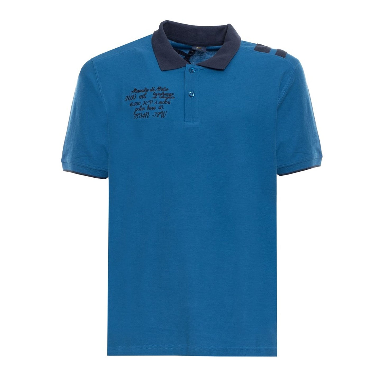 Men's royal blue short sleeve Polo shirt