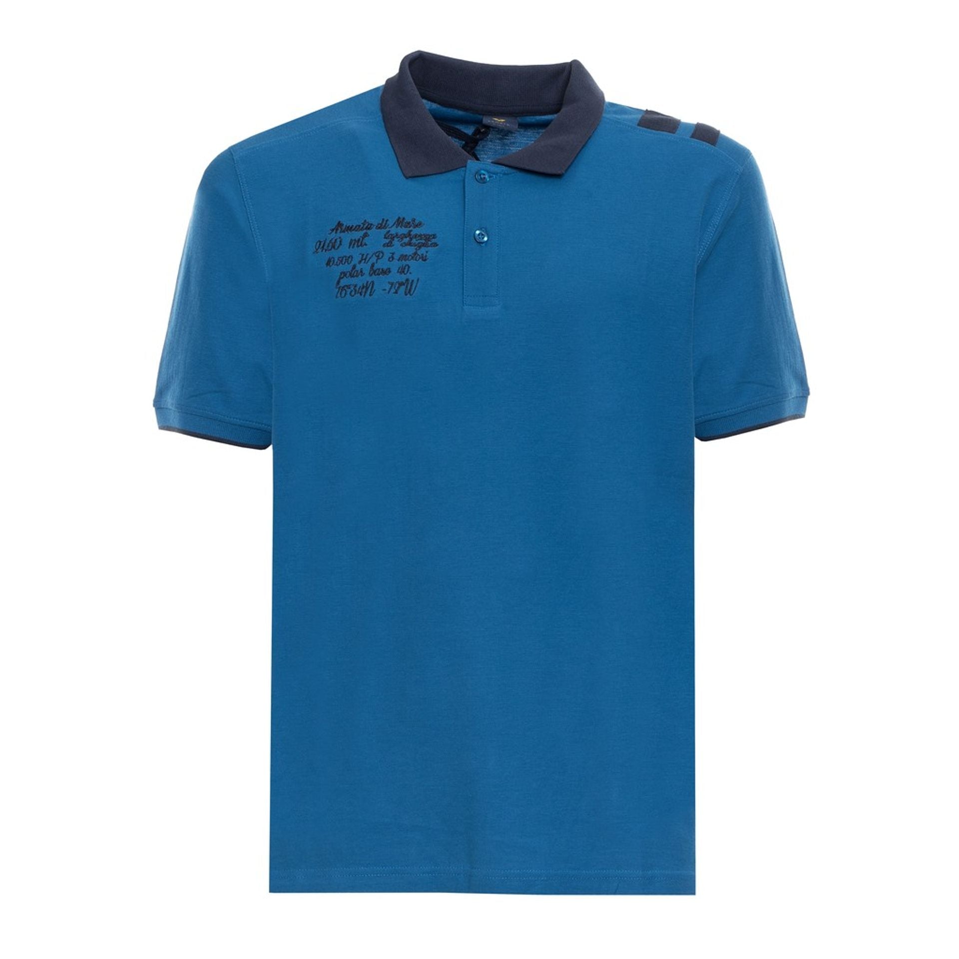 Men's royal blue short sleeve Polo shirt