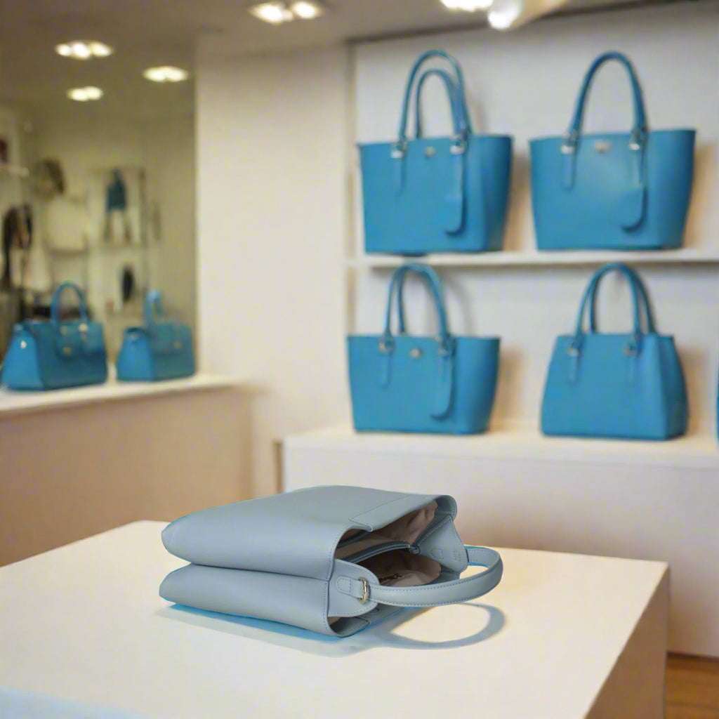 Viola Castellani sky blue leather Handbags