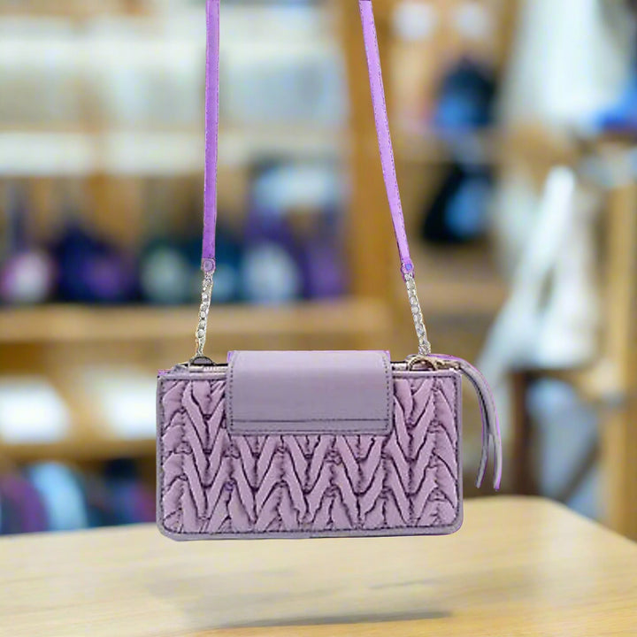 Purple quilted Crossbody