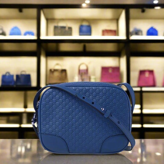 Gucci women's royal blue leather Crossbody Bags