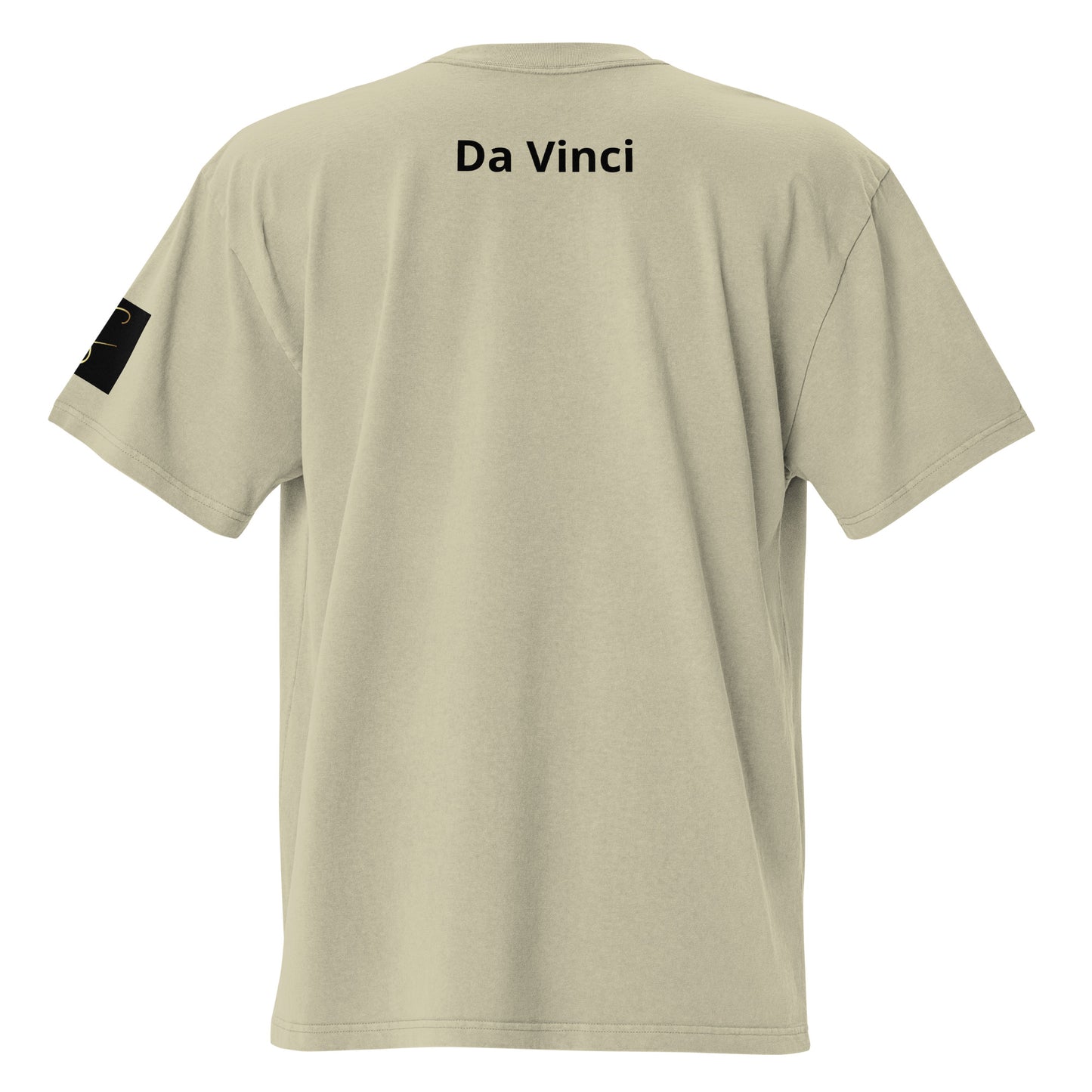 Camiseta descolorida de gran tamaño de Da Vinci