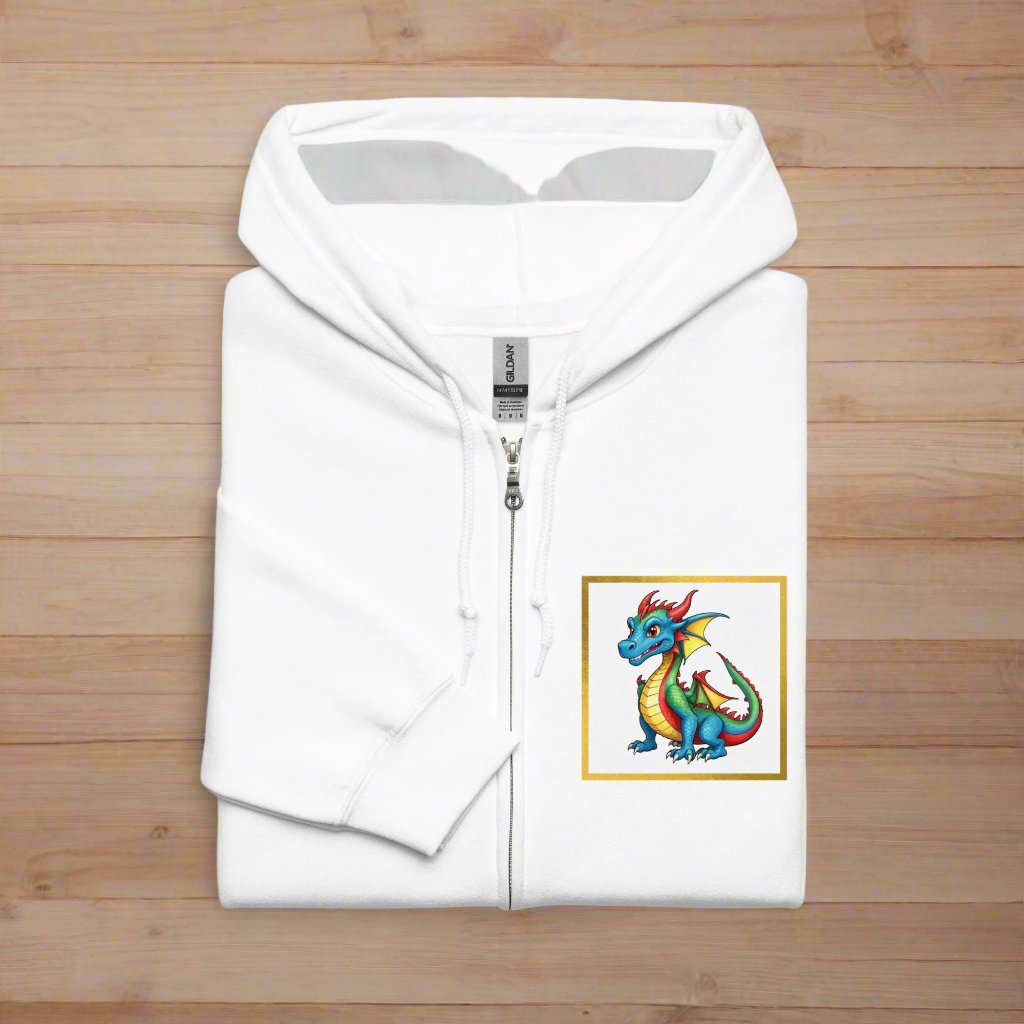 "DRAGON" unisex front zip hoodie inspired by 80's Arcade games by STORE 7994